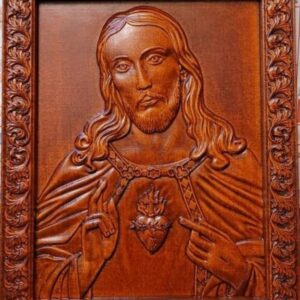 Sacret Heart of Jesus Wood carving